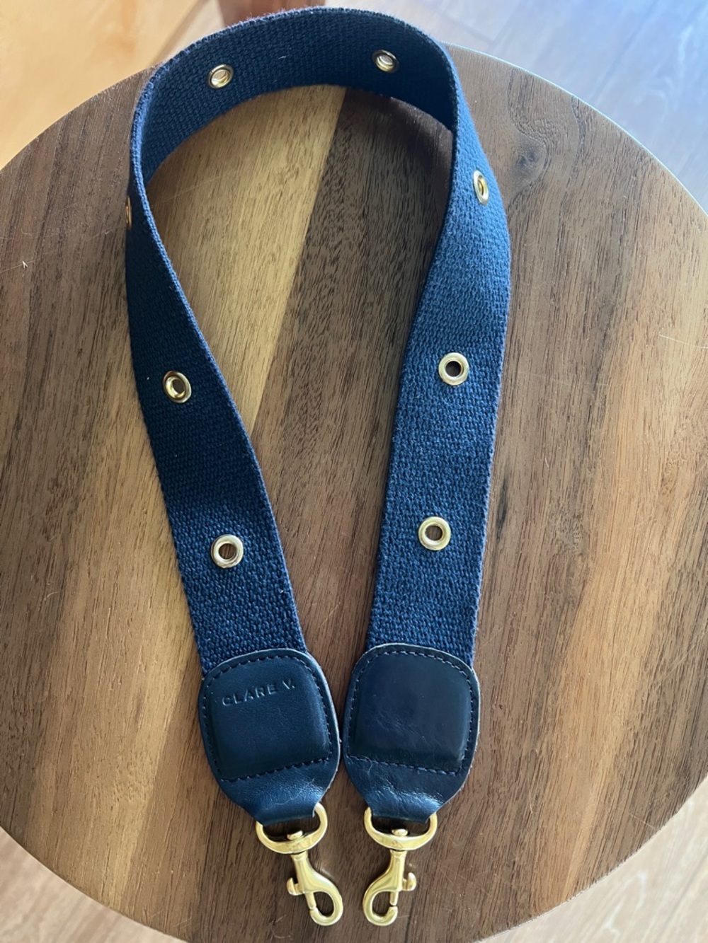 Clare V Shortie Strap - Blue/Navy